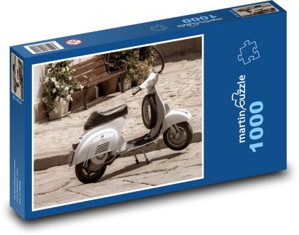 Skútr - Vespa - Puzzle 1000 dílků, rozměr 60x46 cm