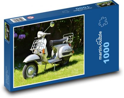 Skútr - Vespa - Puzzle 1000 dílků, rozměr 60x46 cm