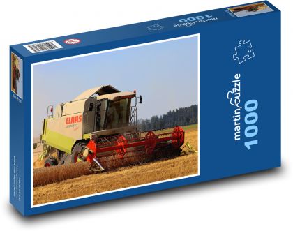 Ziarno, żniwa, kombajn - Puzzle 1000 elementów, rozmiar 60x46 cm