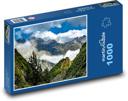 Hory, mraky, příroda - Puzzle 1000 dílků, rozměr 60x46 cm