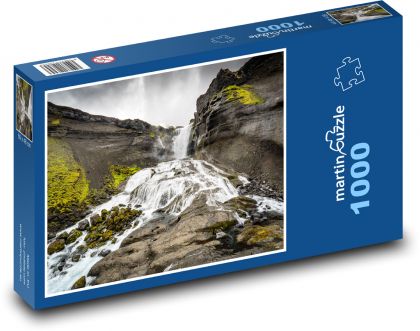 Islandia - wodospady - Puzzle 1000 elementów, rozmiar 60x46 cm