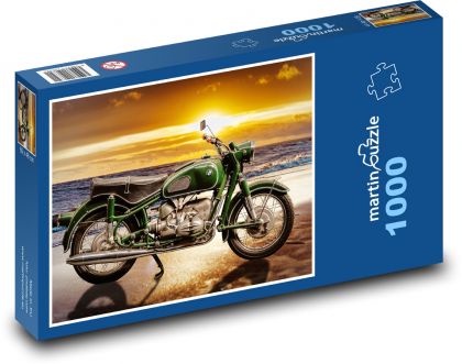 Motorcycle at sunset - Puzzle 1000 pieces, size 60x46 cm 
