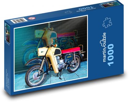 Stylowy motocykl retro - Puzzle 1000 elementów, rozmiar 60x46 cm