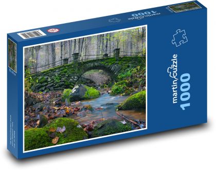 Forgotten bridge in the forest - Puzzle 1000 pieces, size 60x46 cm 
