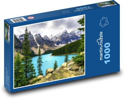 Švajčiarsko - horské jazero - Puzzle 1000 dielikov, rozmer 60x46 cm
