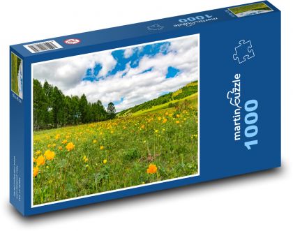 Kwitnąca łąka - Puzzle 1000 elementów, rozmiar 60x46 cm