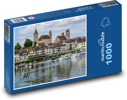 Švýcarsko - Rapperswil - Puzzle 1000 dílků, rozměr 60x46 cm