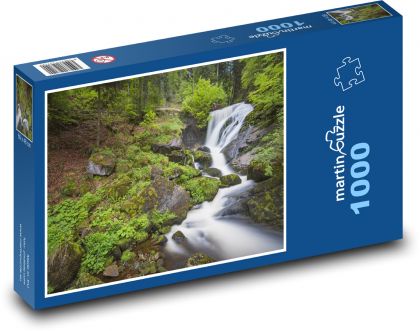 Vodopád - Triberg - Puzzle 1000 dielikov, rozmer 60x46 cm