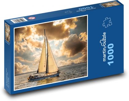 Statek, żaglówka - Puzzle 1000 elementów, rozmiar 60x46 cm