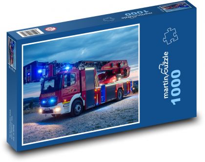 Strażacy, Mercedes - Puzzle 1000 elementów, rozmiar 60x46 cm