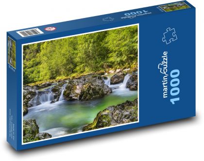 Rzeka w lesie - Puzzle 1000 elementów, rozmiar 60x46 cm
