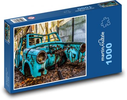 vrak Trabant - Puzzle 1000 dílků, rozměr 60x46 cm