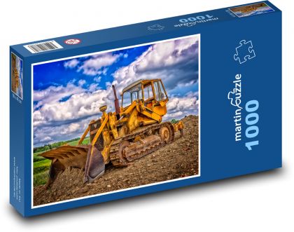 Spychacz, maszyny budowlane - Puzzle 1000 elementów, rozmiar 60x46 cm