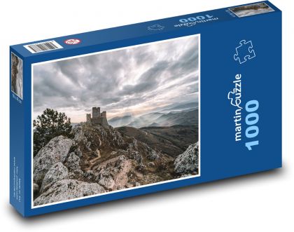 Hrad, hory - Puzzle 1000 dílků, rozměr 60x46 cm