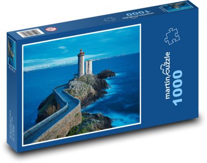 Maják, věž, útes - Puzzle 1000 dílků, rozměr 60x46 cm