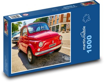 Auto - Fiat 500 - Puzzle 1000 dílků, rozměr 60x46 cm