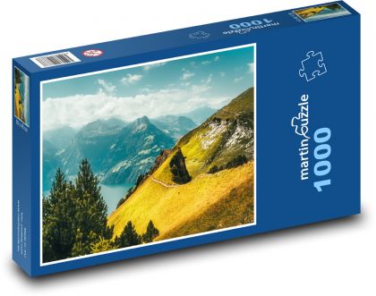 Góry, przyroda - Puzzle 1000 elementów, rozmiar 60x46 cm