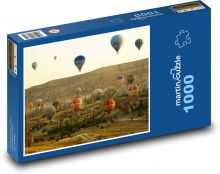Balóny nad krajinou Puzzle 1000 - 60x46 cm