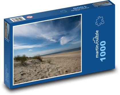 Pláž, písek - Puzzle 1000 dílků, rozměr 60x46 cm