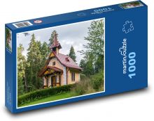 Kostel v lese Puzzle 1000 - 60x46 cm