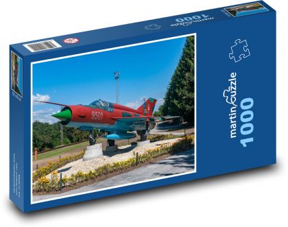 Památník - Stíhačka Mig-21 - Puzzle 1000 dílků, rozměr 60x46 cm