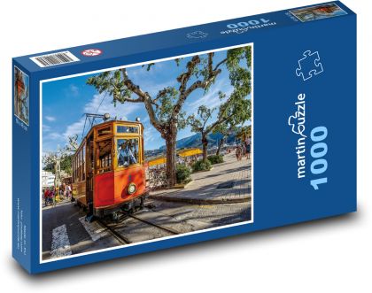 Mallorca, tramvaj - Puzzle 1000 dílků, rozměr 60x46 cm
