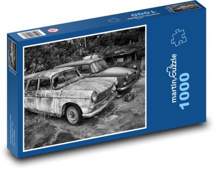 Vraky - Peugeot - Puzzle 1000 dílků, rozměr 60x46 cm