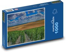 Krajobraz winnic szampana Puzzle 1000 elementów - 60x46 cm