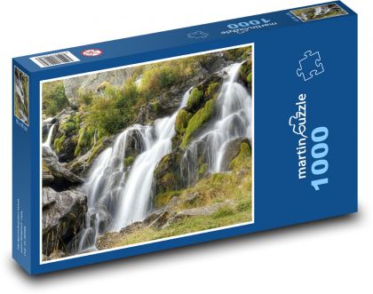 Krajina, vodopády - Puzzle 1000 dílků, rozměr 60x46 cm