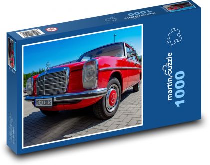 Červené retro auto - puzzle 1000 dílků