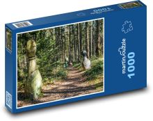 Lesná cesta, kolky Puzzle 1000 dielikov - 60 x 46 cm