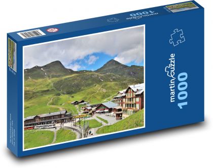 Švýcarsko - Jungfrau - Puzzle 1000 dílků, rozměr 60x46 cm