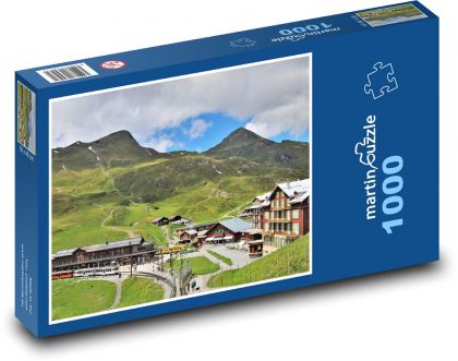 Švajčiarsko - Jungfrau - Puzzle 1000 dielikov, rozmer 60x46 cm