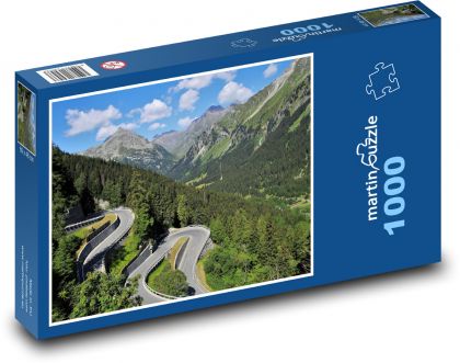 Horská cesta - Puzzle 1000 dielikov, rozmer 60x46 cm