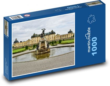 Fontána, zámok - Puzzle 1000 dielikov, rozmer 60x46 cm