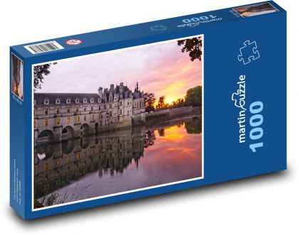 Francie - Zámek Chenonceau - Puzzle 1000 dílků, rozměr 60x46 cm