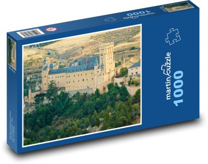 Španělsko - hrad Segovia - Puzzle 1000 dílků, rozměr 60x46 cm