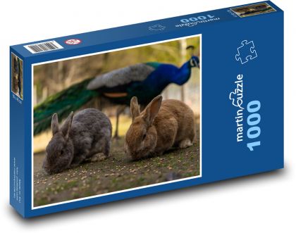 Zvířata - králíčci - Puzzle 1000 dílků, rozměr 60x46 cm