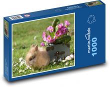 Králík a květina Puzzle 1000 dílků - 60 x 46 cm
