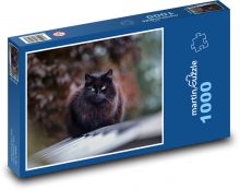 Mačka - čierna, zviera Puzzle 1000 dielikov - 60 x 46 cm 