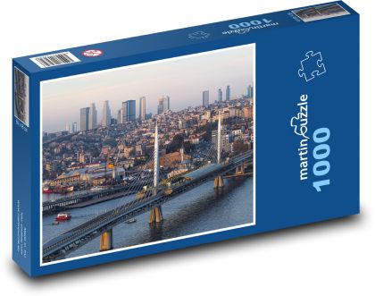 Stambuł - most, rzeka - Puzzle 1000 elementów, rozmiar 60x46 cm