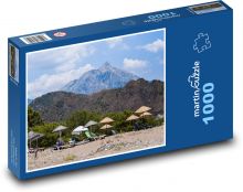 Pláž - hory, krajina Puzzle 1000 - 60x46 cm