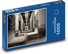 Architektura - budova, chodba Puzzle 1000 dílků - 60 x 46 cm