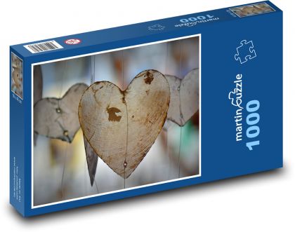 Srdce - láska, romantika - Puzzle 1000 dílků, rozměr 60x46 cm