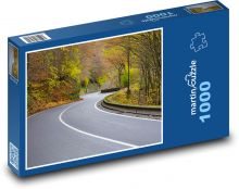 Silnice - asfalt, podzim Puzzle 1000 - 60x46 cm