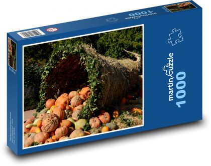 Pumpkins - vegetables, autumn - Puzzle 1000 pieces, size 60x46 cm 