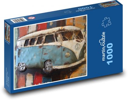 Samochód - grafika, malarstwo - Puzzle 1000 elementów, rozmiar 60x46 cm