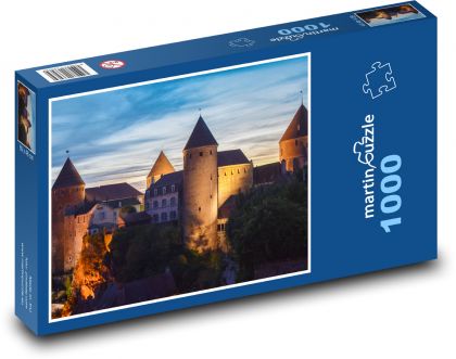 Francúzsko, Semur - En-Auxois - Puzzle 1000 dielikov, rozmer 60x46 cm