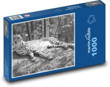 Black and white leopard Puzzle 1000 pieces - 60 x 46 cm 