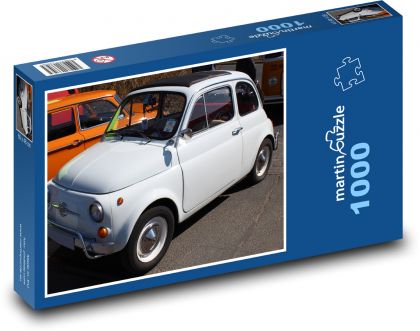 Auto - veterán Fiat 500 - Puzzle 1000 dílků, rozměr 60x46 cm